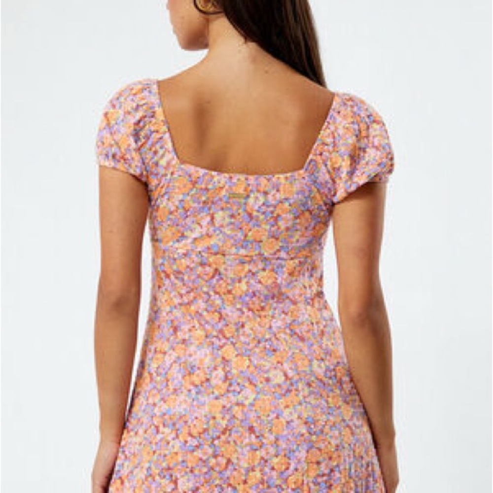 Billabong Orange and Purple Floral Mini Dress - Picture 3 of 14